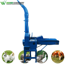 Weiwei machinery electric chaff cutter grass cutting machine blower with convyer belt